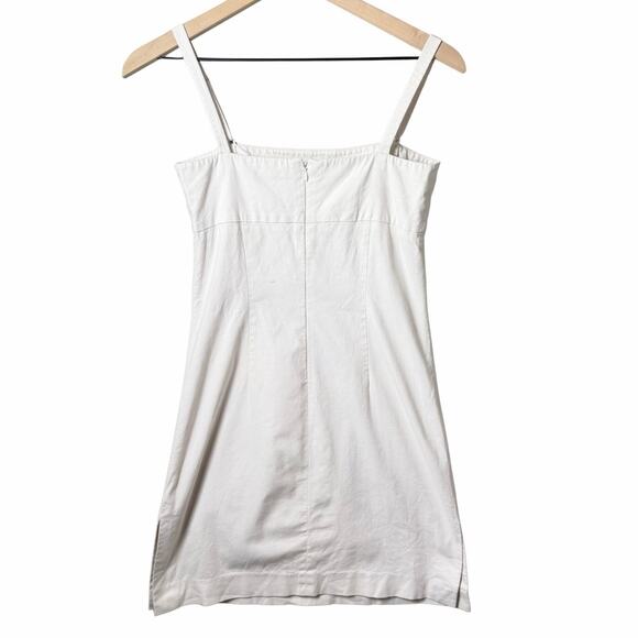 Theory Mini Ivory White Dress Spaghetti Straps Sundress Size 6 - Picture 2 of 10